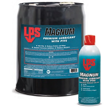 LPS 00616高级含特氟纶润滑剂Magnum专门采用了聚四氟乙烯PTFE添加剂配方，可将摩擦降至最低，延长设备使用寿命。5加仑包装（LPS 00605)