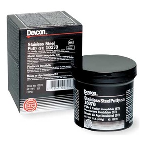 DEVCON 10270不锈钢修补剂Devcon Stainless Steel Putty (ST)是一种以不锈钢为强化填材的环氧类金属冷焊修补材料，适用於不锈钢制品、容器、管路、机件及设备的修补工艺。